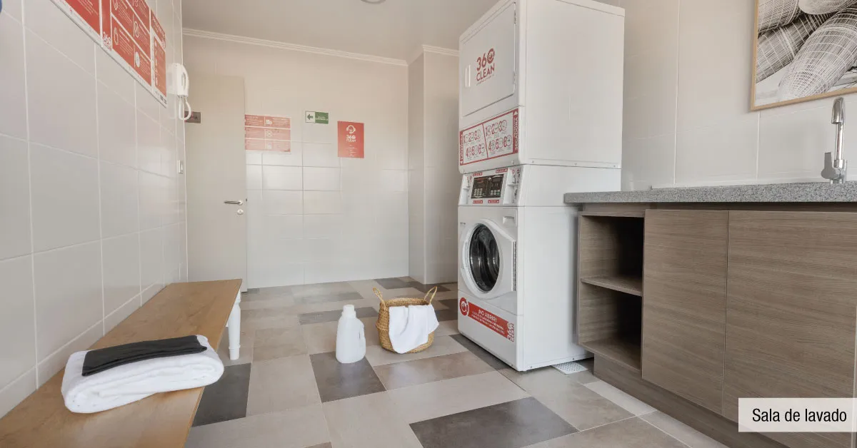 Práctica sala para lavado y secado en Condominio Alto Marañón 3, Viña del Mar.