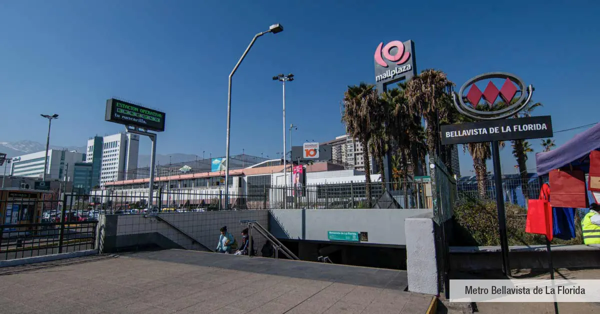 Metro Bellavista de La Florida, excelente conectividad a pasos de Edificio Lía Aguirre.