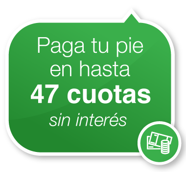 Promoción: Paga tu pie en hasta 47 cuotas sin interés