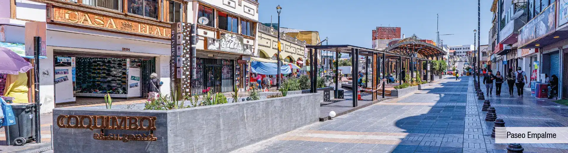 Paseo Empalme, tradicional sector comercial en el entorno de Condominio Jesús Rivera 3, Coquimbo.