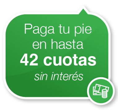 Promoción: Paga tu pie en hasta cuotas sin interés