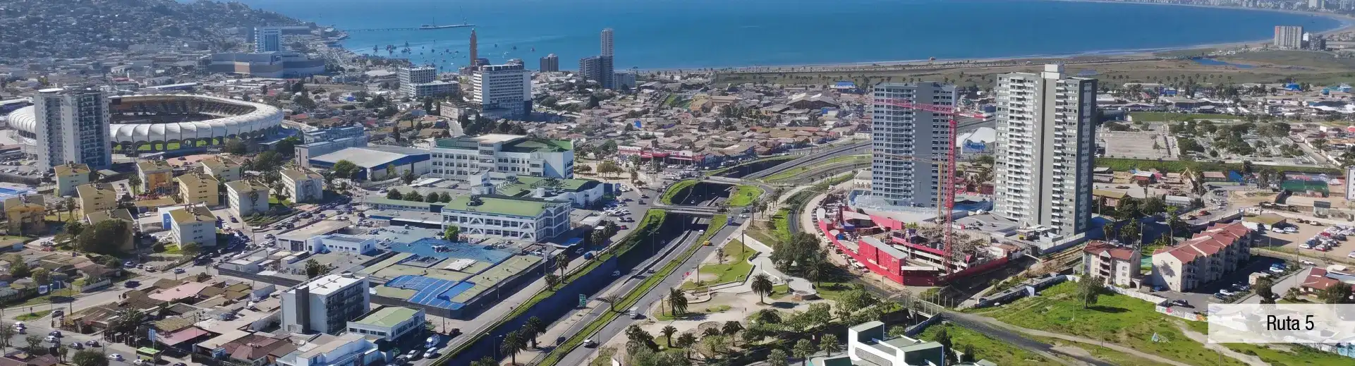 Ruta 5 con excelente conectividad vial hacia el proyecto Condominio Jesús Rivera 3, Coquimbo.