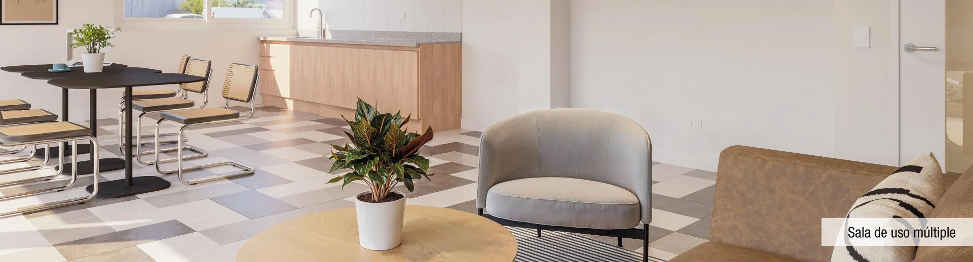 Espaciosa sala de uso múltiple, ideal para eventos en Condominio Jesús Rivera 3, Coquimbo.
