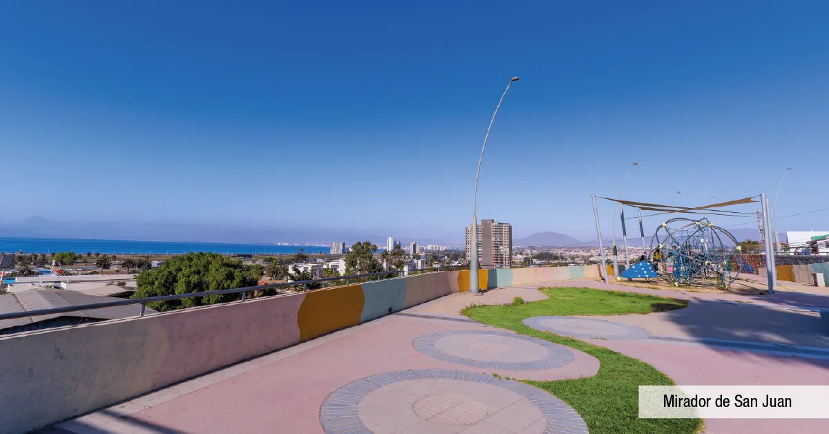 Mirador de San Juan, hermosas vistas y recreación a pasos de Condominio Jesús Rivera 3, Coquimbo.