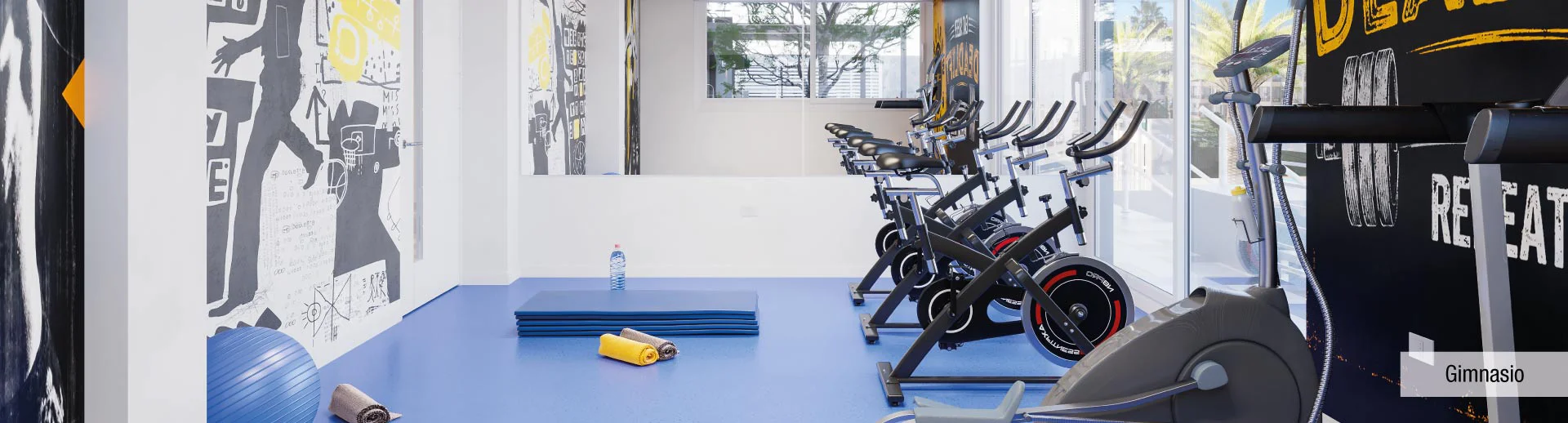 Moderno gimnasio equipado en primer piso de Condominio Jesús Rivera 3, Coquimbo.