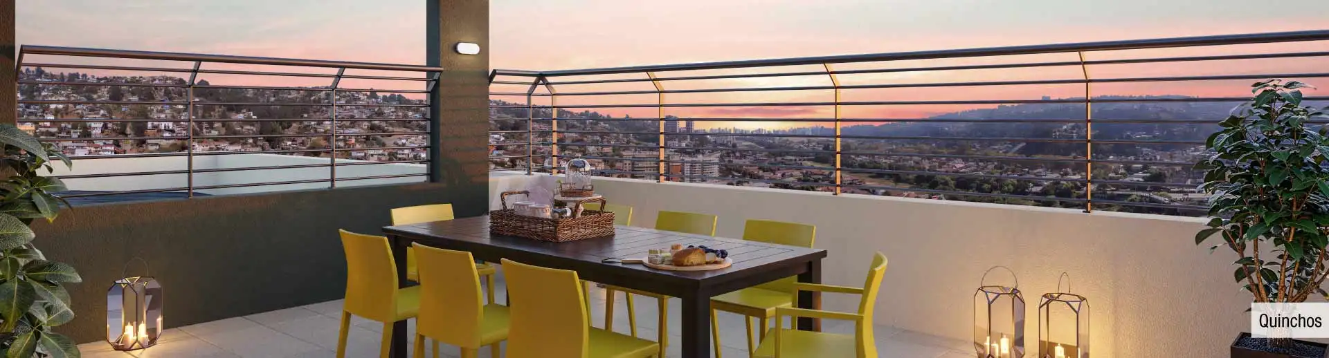Quincho equipado en último piso con espectacular vista en Edificio Álvarez Oriente, Viña del Mar.