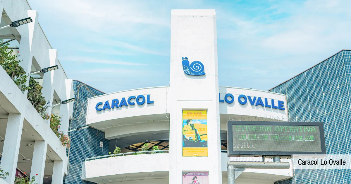 Centro comercial Caracol Lo Ovalle cercano a Edificio Briones Luco en La Cisterna, comercio local.