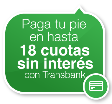 Promoción RVC: Paga tu pie en hasta 18 cuotas sin interés con Transbank.