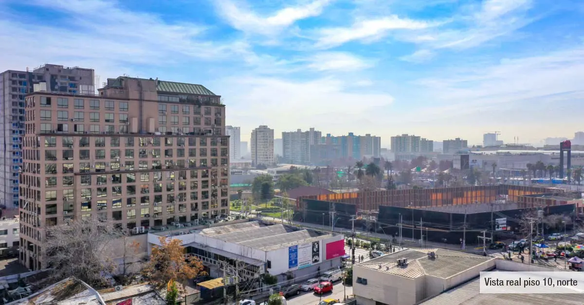 Excelente vista norte despejada desde el piso 10 del Edificio Lía Aguirre, La Florida.
