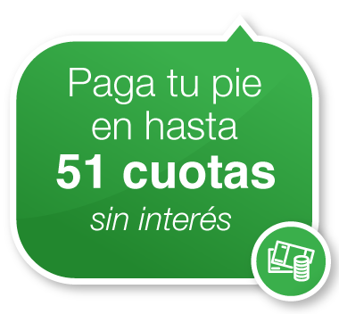 Promoción: Paga tu pie en hasta 51 cuotas sin interés