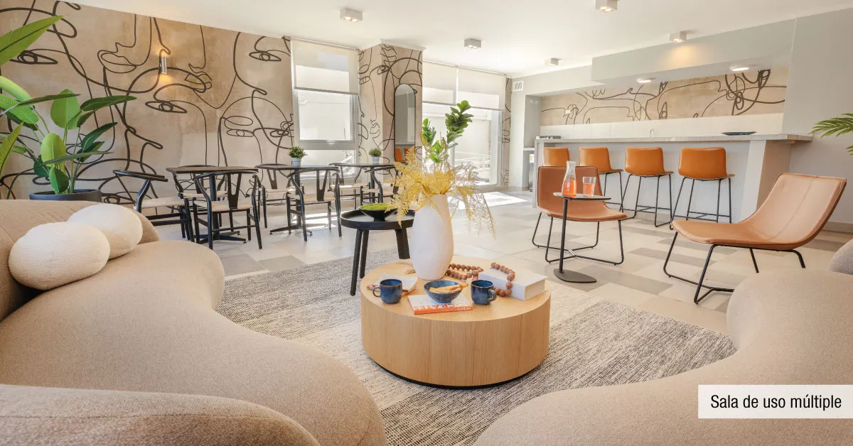 Cómoda sala de uso múltiple para residentes en Condominio Alto Marañón 3, Viña del Mar.